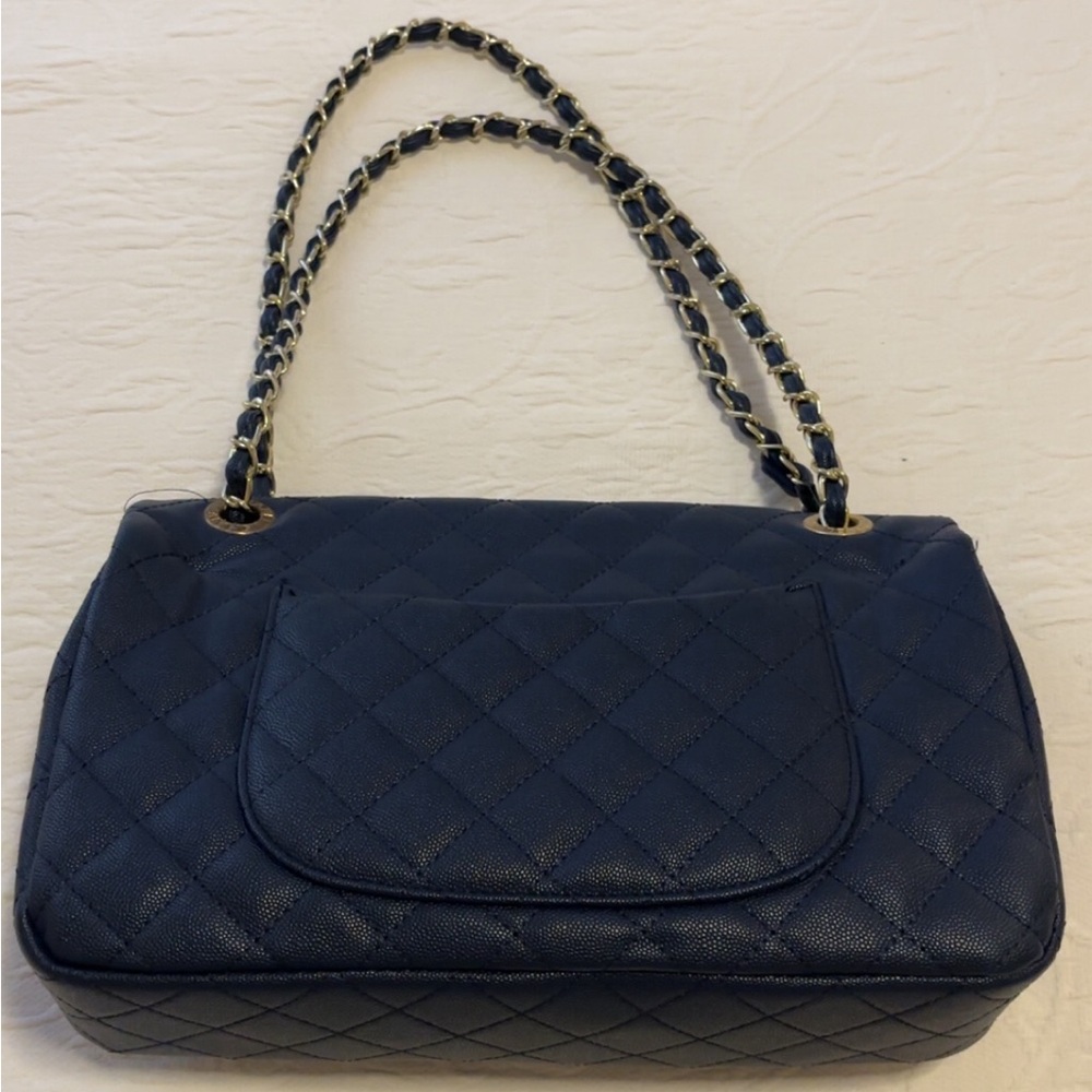 Gorgeous Navy Blue Pebble Bag - Picture 4 of 6